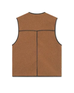 Forét Tulip Sherpa Fleece Vest Brown