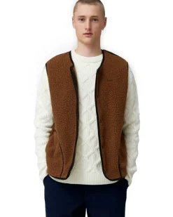 Forét Tulip Sherpa Fleece Vest Brown
