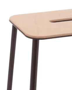 Frama Adam Stool H76 Natural Leather/Black