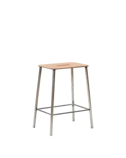 Frama Adam Stool Natural Leather/raw steel