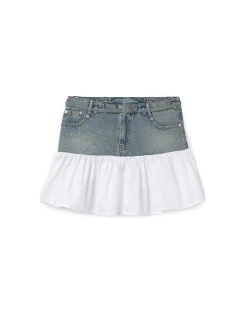 Gimaguas Nena Mini Skirt White Blue