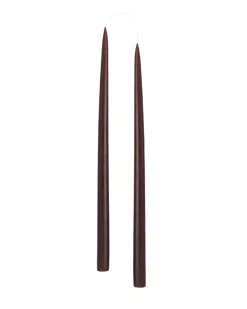 Hand Dipped Candle Chocolate Brown