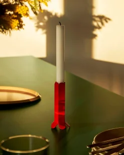 HAY Arcs Candleholder L Red
