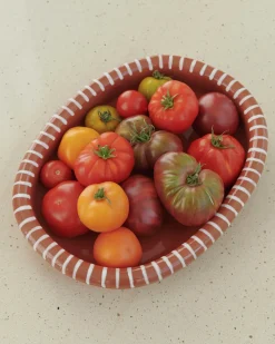 HAY Barro Oval Dish S Natural With Stripes