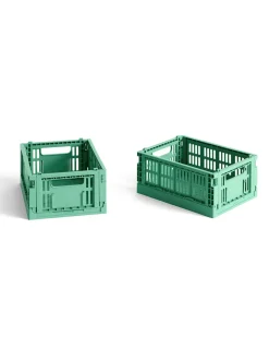Hay Colour Crate Mini Set Of 2 Dark Mint