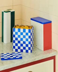 HAY Tin Container Large Blue Off White