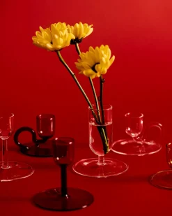 HAY Tiny Candleholder Straight Clear