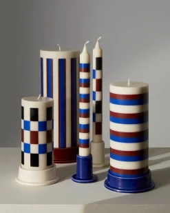 HAY Tube Candleholder S Blue