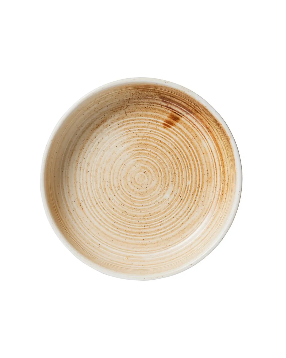 HK Living Chef Ceramics Deep Plate L Rustic Cream/Brown