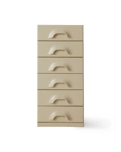 HK Living Chest Of 6 Drawers Cream