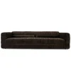 HK Living Club Couch Royal Velvet Dark Brown