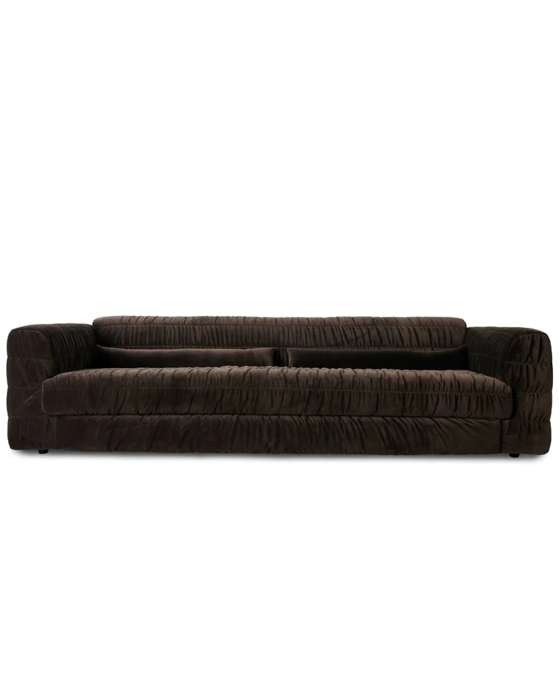 HK Living Club Couch Royal Velvet Dark Brown