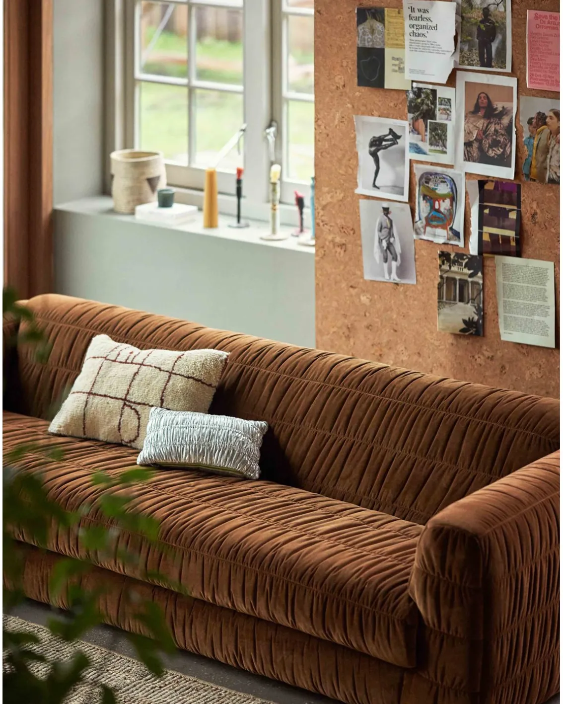 HK Living Club Couch Royal Velvet Caramel