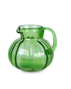 HK Living Emerald Glass Jug Olive Green