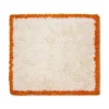 HK Living Fluffy Square Rug Natural Cream/Orange