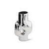 HK Living Gleam Glass High Vase Chrome
