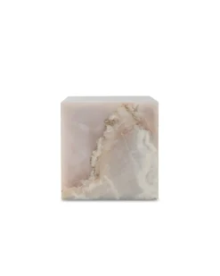 HK Living Onyx Marble Block Table Pink Onyx