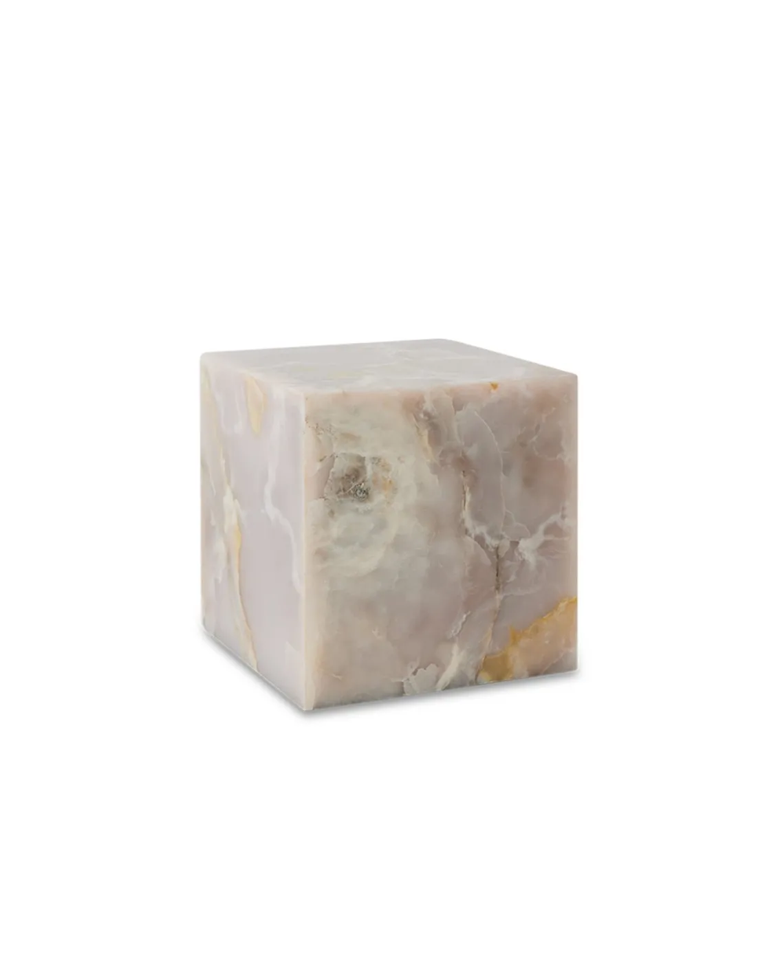 HK Living Onyx Marble Block Table Pink Onyx