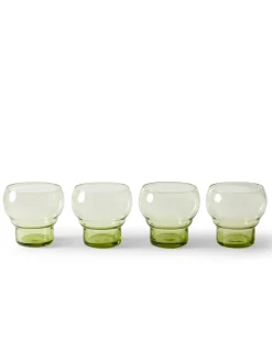 HK Living 70S Bulb Glasses Set Of 4 Mint Green
