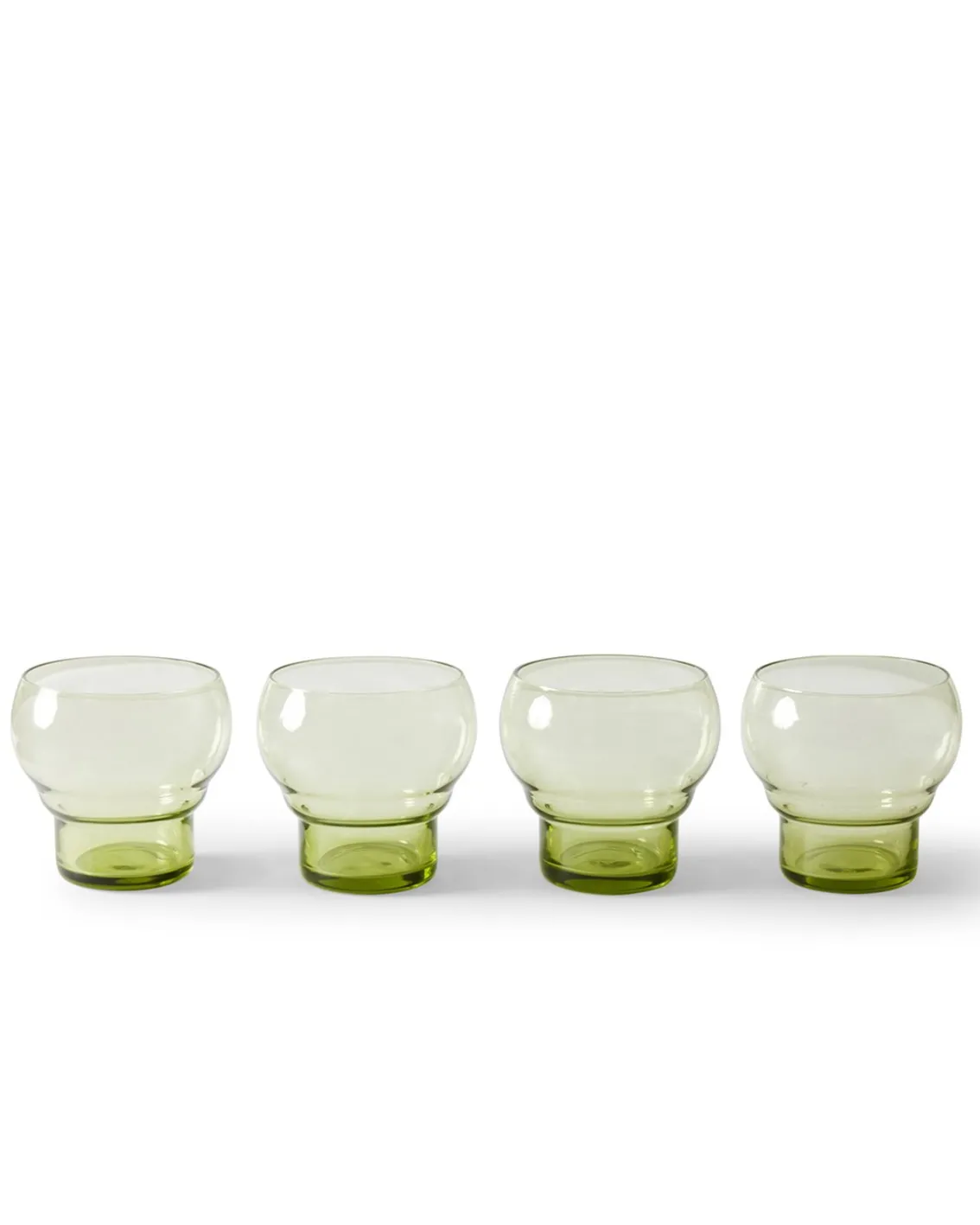 HK Living 70S Bulb Glasses Set Of 4 Mint Green