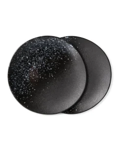 HK Living 70S Ceramics Dessert Plates Set Of 2 Stars