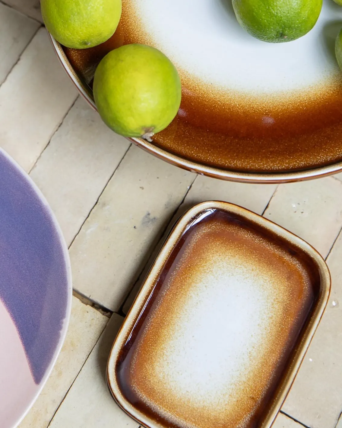 HK Living 70S Ceramics Small Tray Set Of 2 Mojave