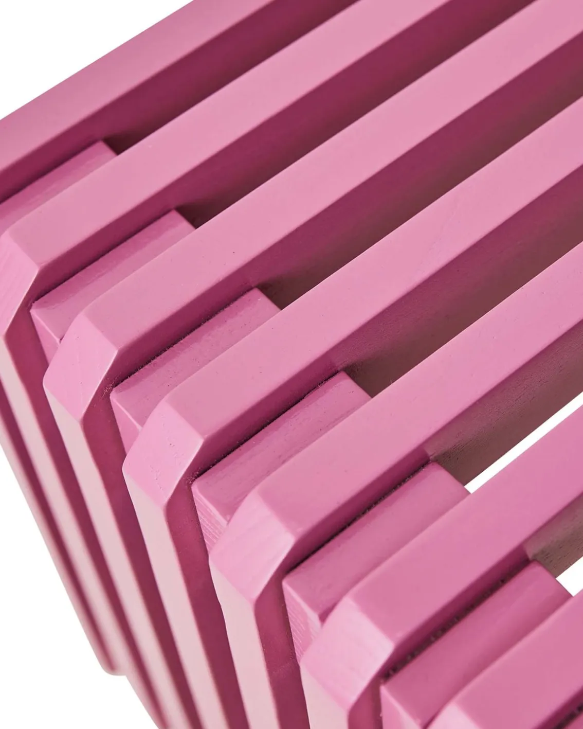HK Living Slatted Bench L Hot Pink