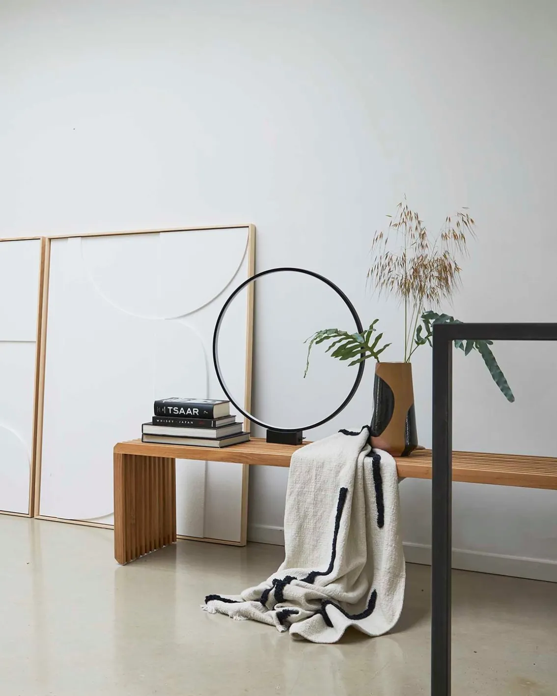 HK Living Slatted Bench L Natural Teak