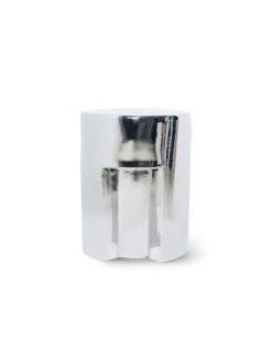 HK Living Stoneware Side Table Chrome