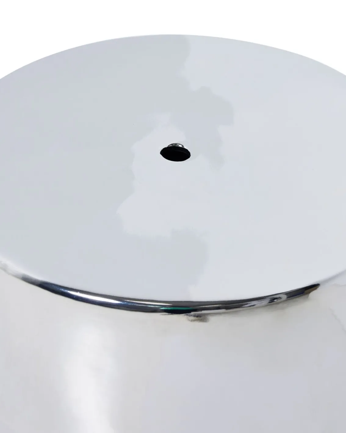 HK Living Stoneware Side Table Chrome