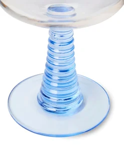 HK Living Swirl Wine Glass Blue