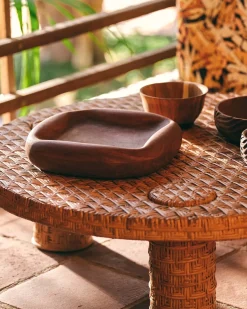 HK Living Wooden Fruit Bowl Mango Wood