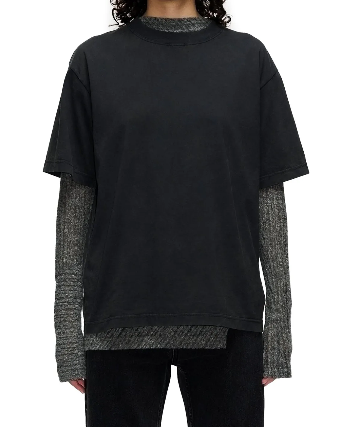 HOPE Boxy Tee Washed Black Jersey