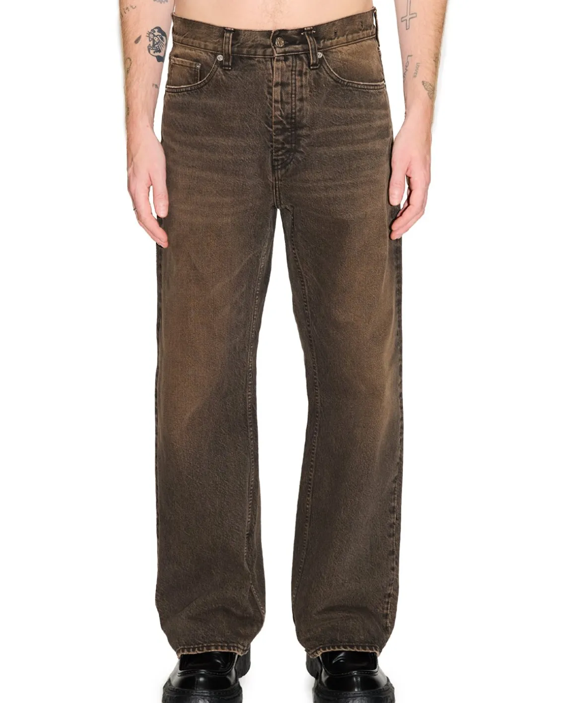 HOPE Criss Loose Fit JeansVintage Black Dirt