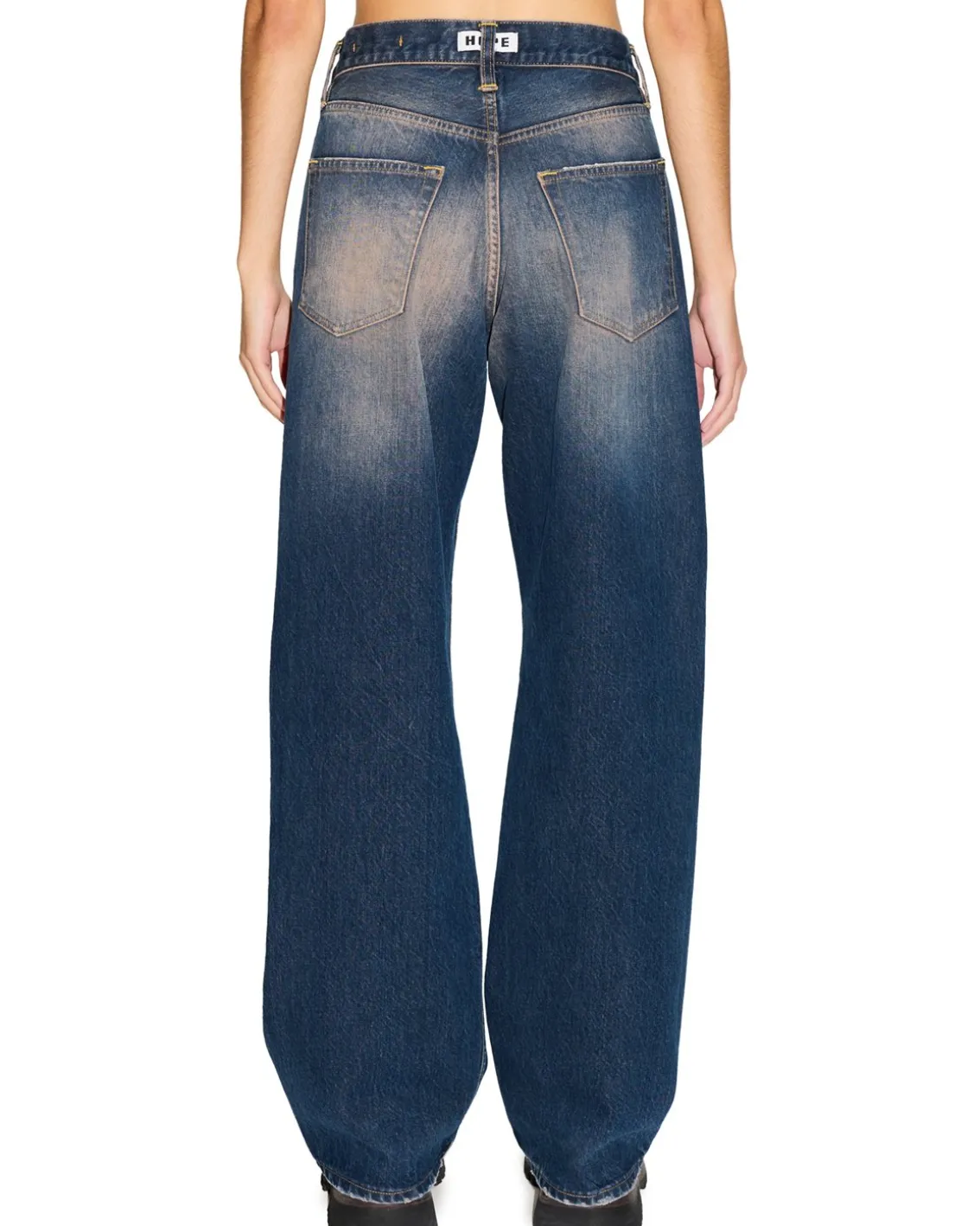 HOPE Criss Loose Fit Jeans Dark Blue Pink