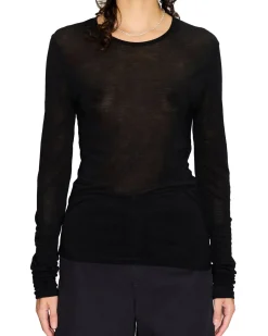 HOPE Nothing Long Sleeve Tee Black Thin Jersey