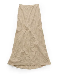 HOPE Read Skirt Beige Check Voile