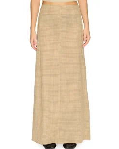 HOPE Read Skirt Beige Check Voile