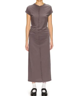 HOPE Roll Dress Plum Grey Hemp