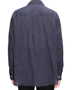 HOPE Room Shirt Blue Micro Check