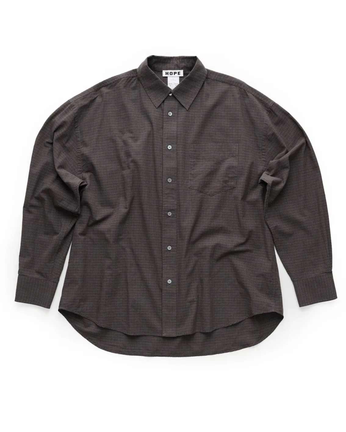 HOPE Room Shirt Dark Brown Check