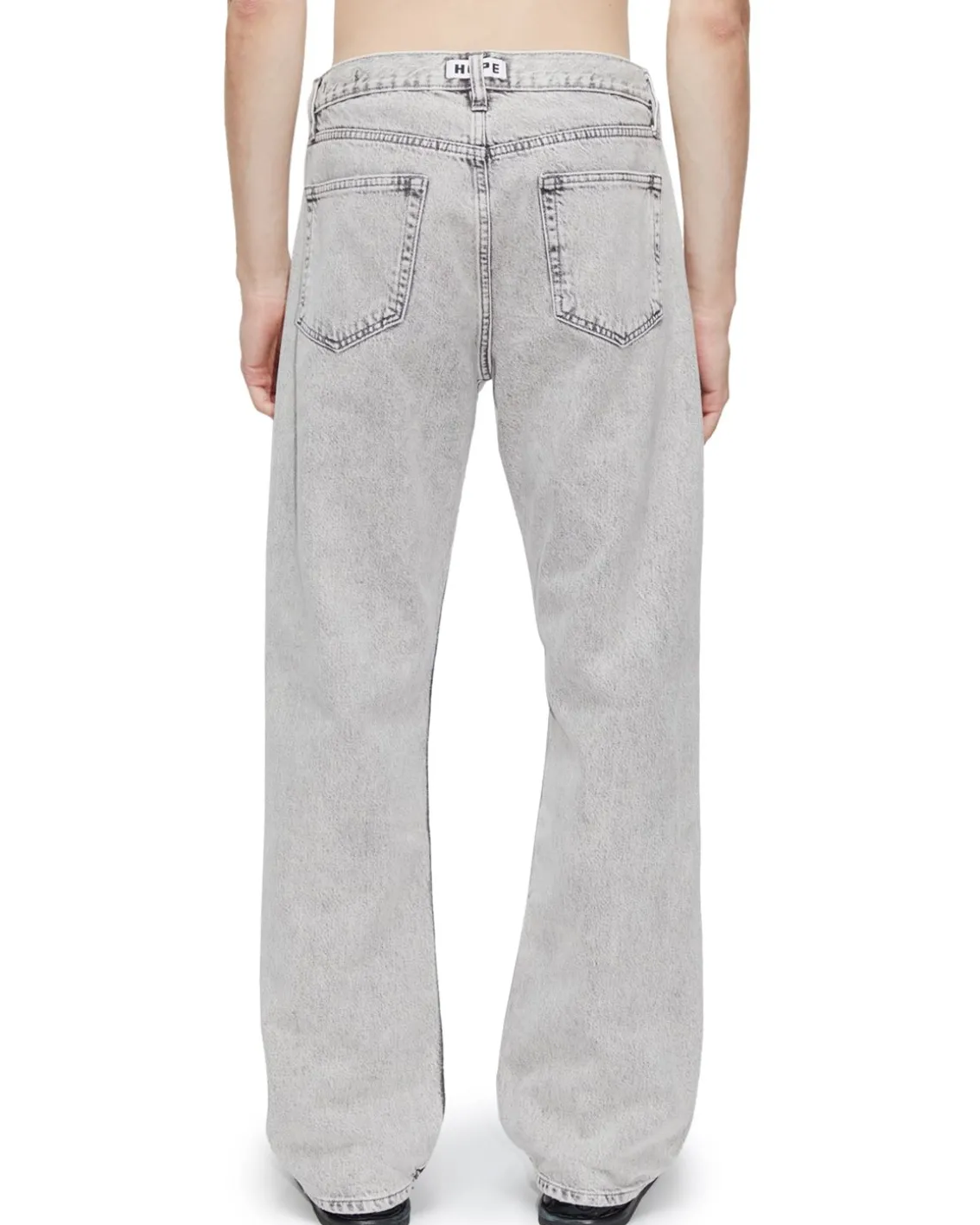 HOPE Rush Relaxed Bootcut Jeans Light Grey Stone
