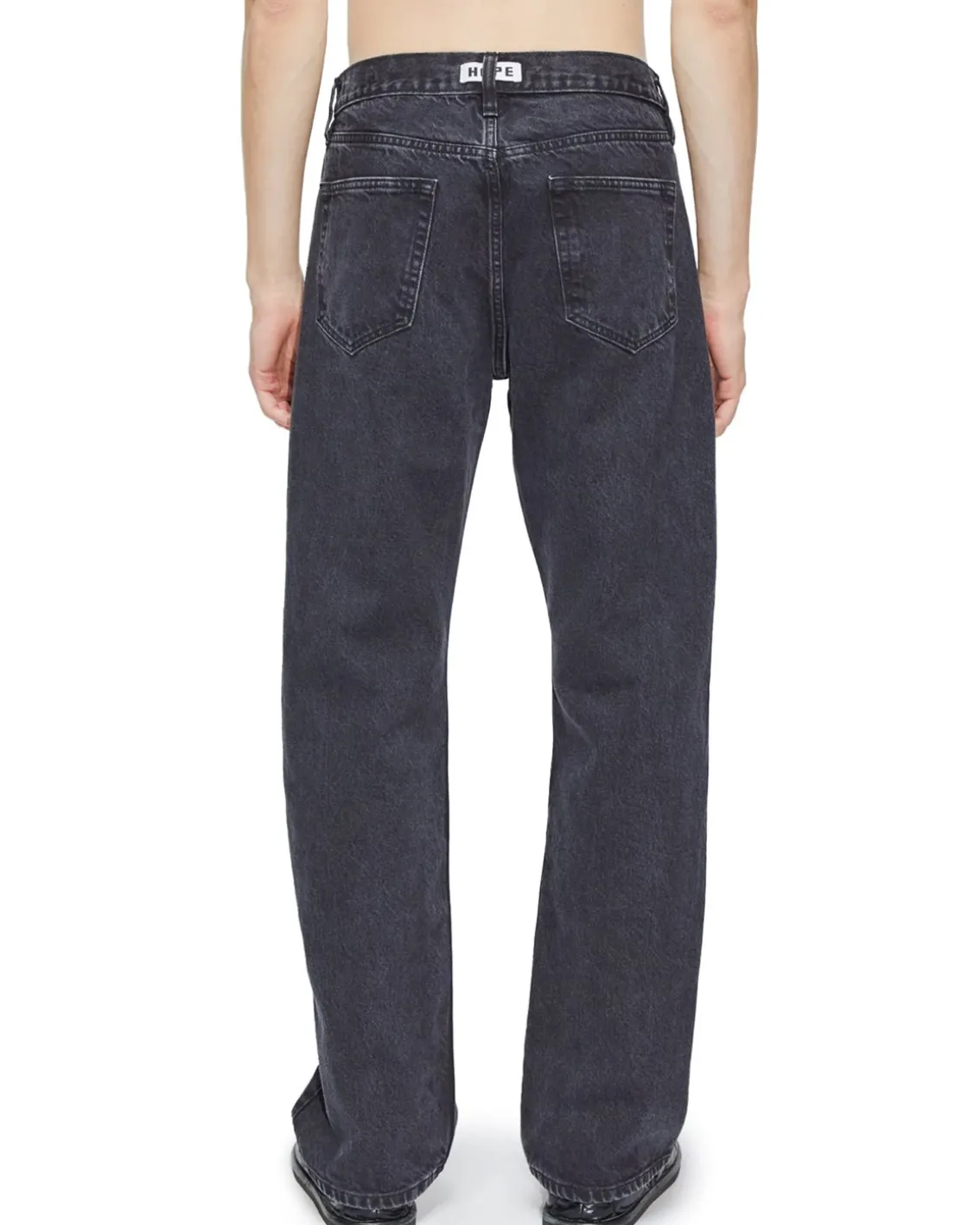 HOPE Rush Relaxed Bootcut Jeans Washed Black