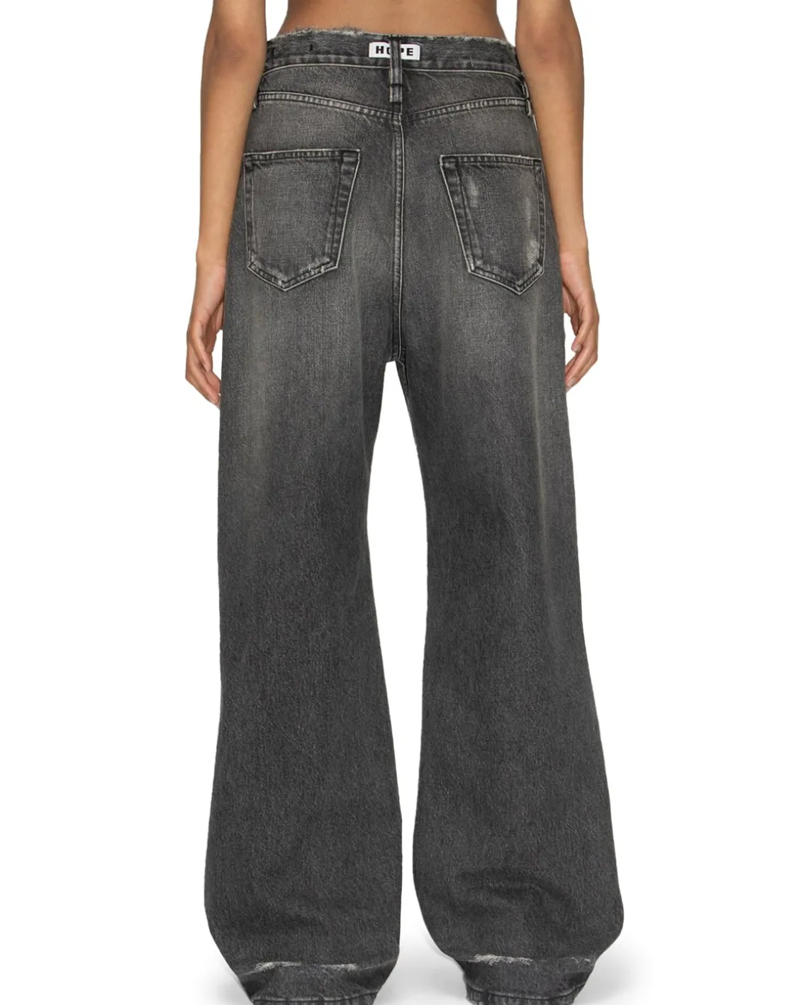 HOPE Skid Wide Leg Jeans Heavy Black Vintage