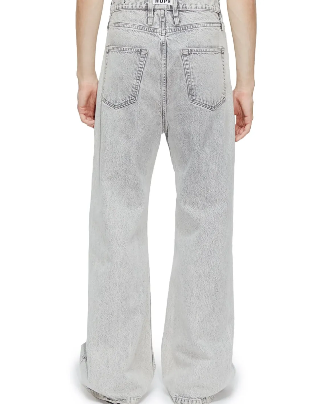 HOPE Skid Wide Leg Jeans Light Grey Stone