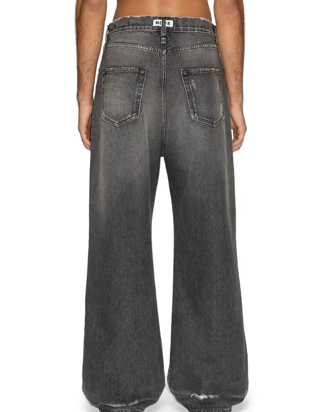 HOPE Skid Wide Leg Jeans Heavy Black Vintage