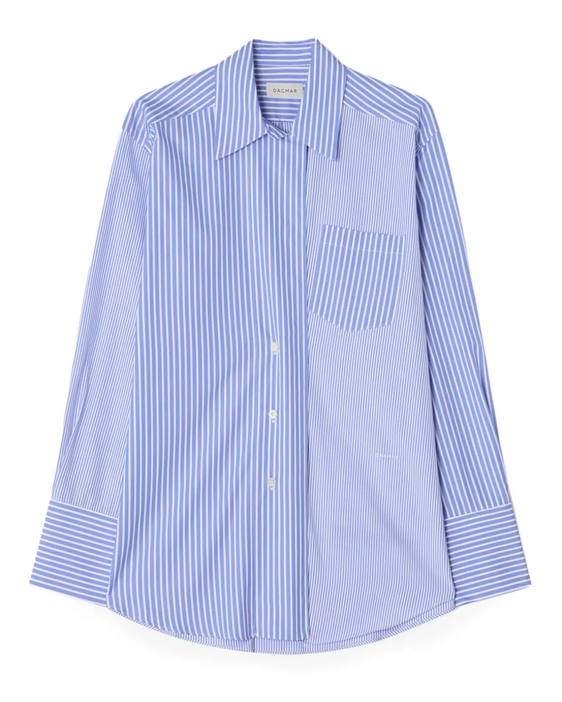 House of Dagmar Asymmetric Shirt Blue Stripe