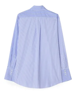 House of Dagmar Asymmetric Shirt Blue Stripe