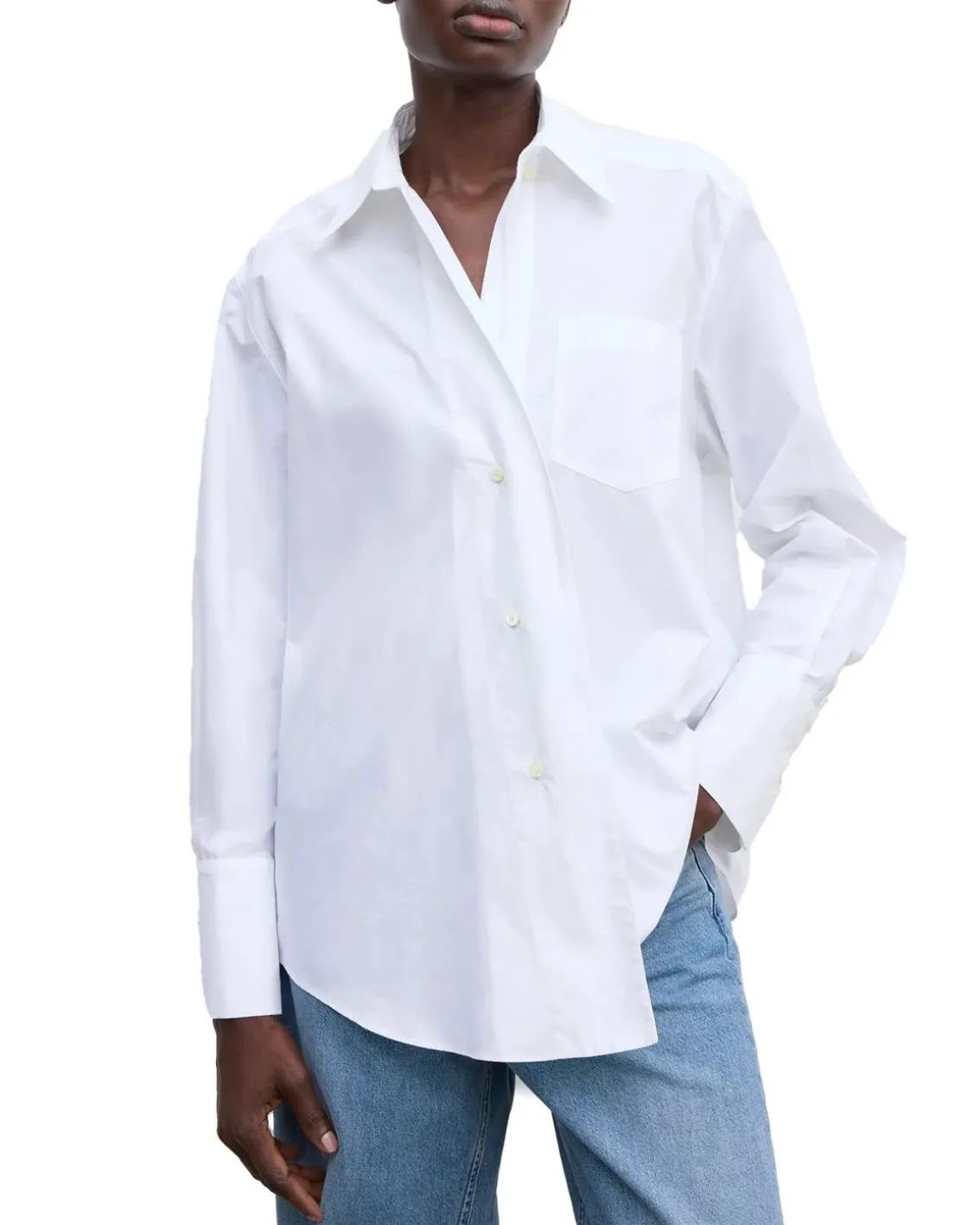 House of Dagmar Asymmetric Shirt White