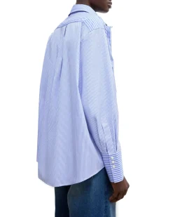 House of Dagmar Asymmetric Shirt Blue Stripe